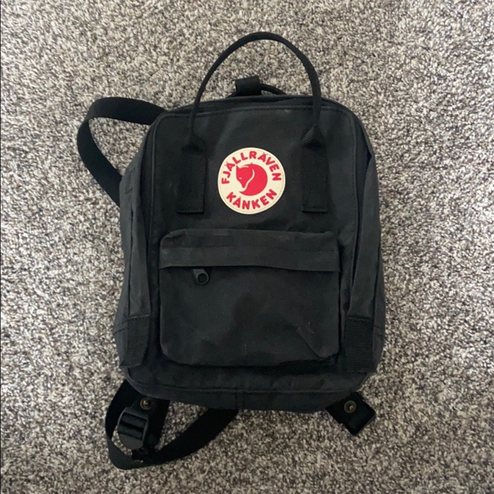 Kanken black mini backpack
